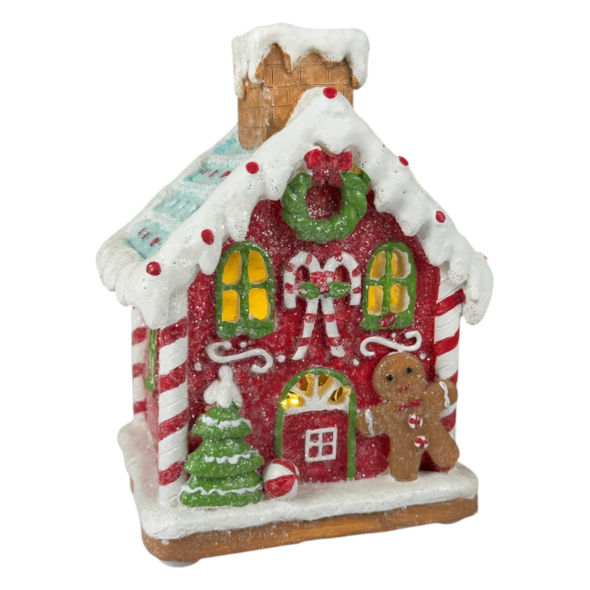 Фигурка във формата на къща "Чувства #1 "Музика, светлина, USB, 3 бр. батерии AAA