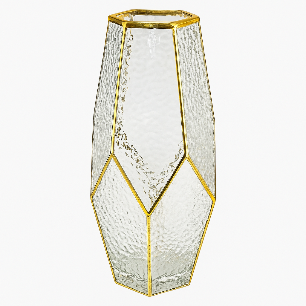 Glass vase "Poly M" matt