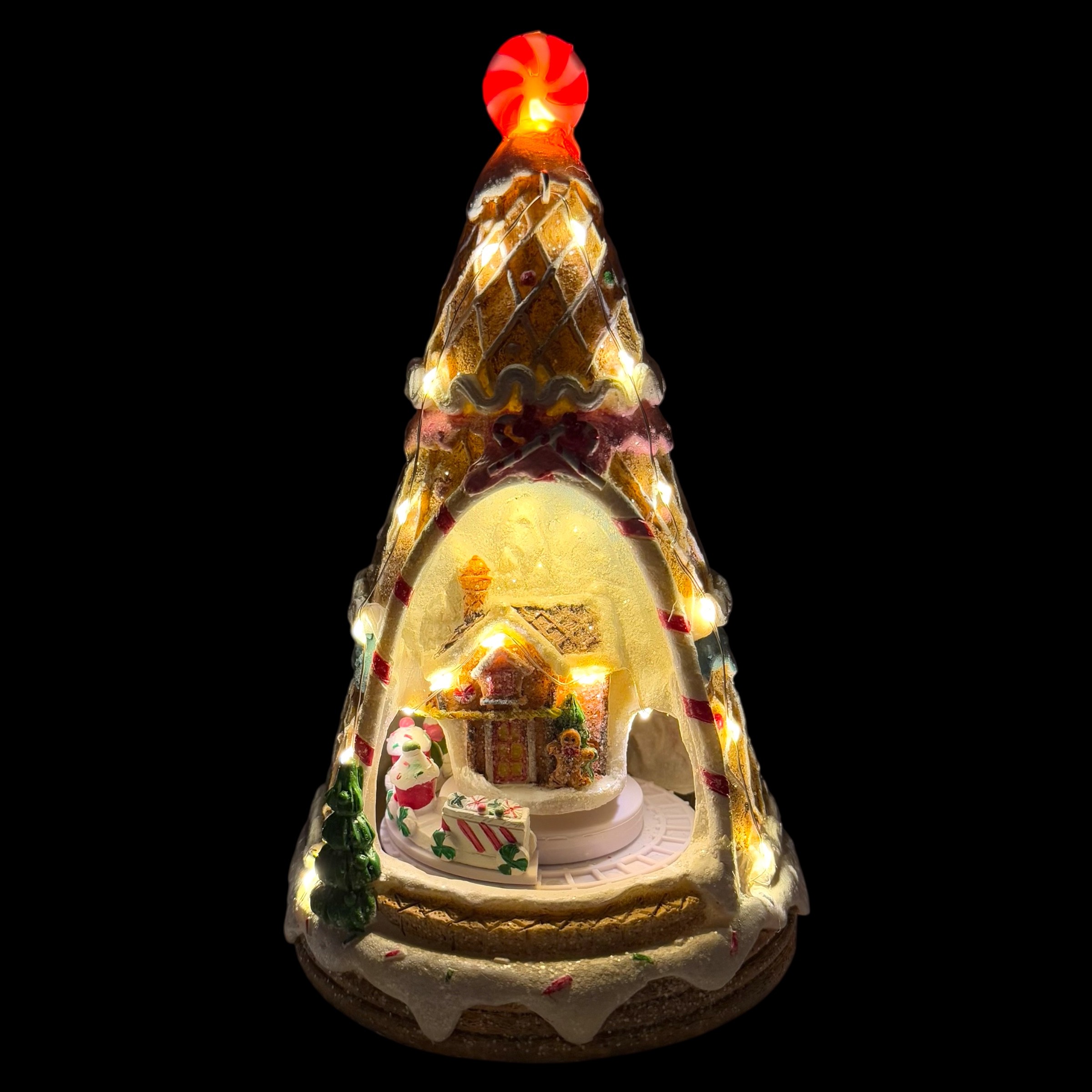 Фигурка на коледна елха #3, музика, светлина, USB, 3 бр. батерии AAA photo 4