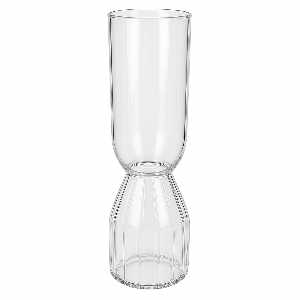 Vaza de sticla "Infinity S" transparenta