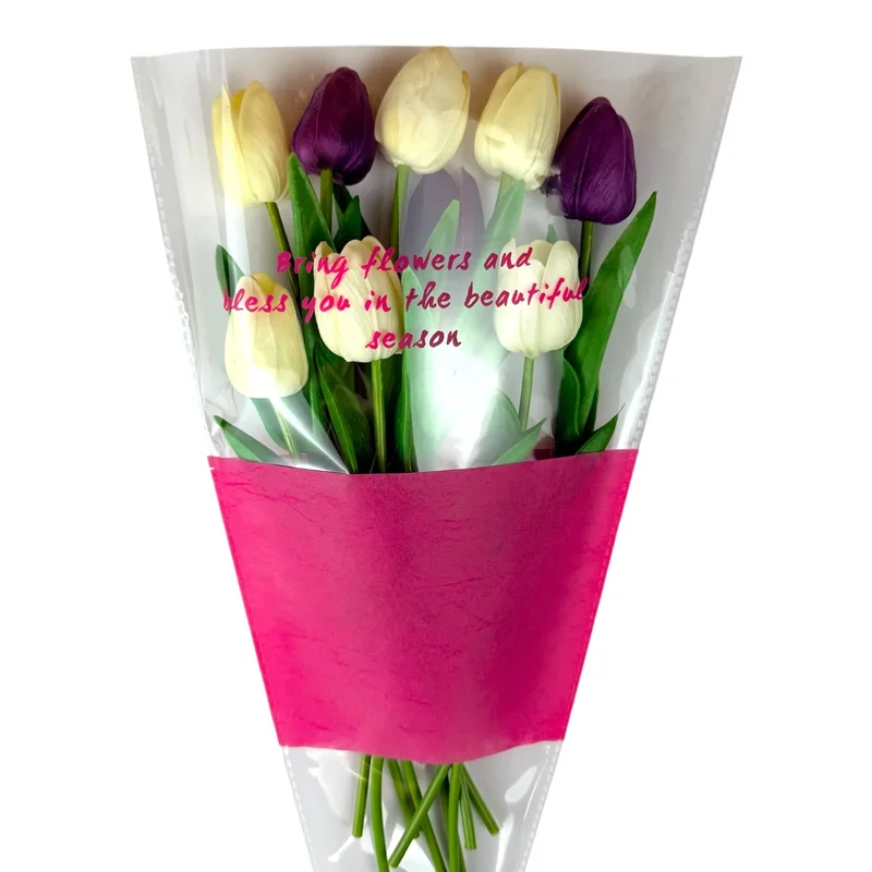 Geanta de celofan pentru flori "Line" #021