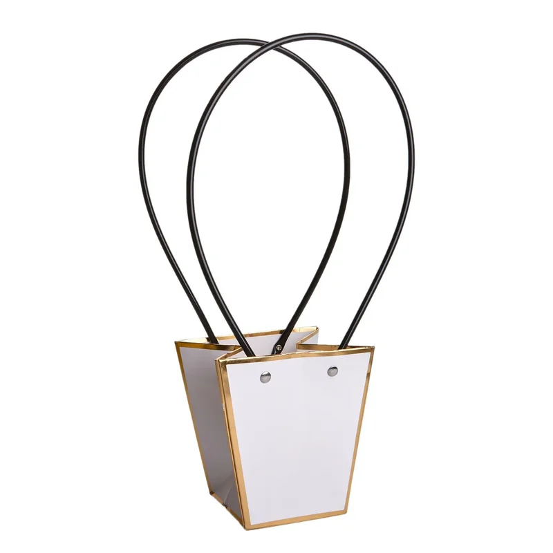 Set 4 genți trapezoidale alba, model ruby