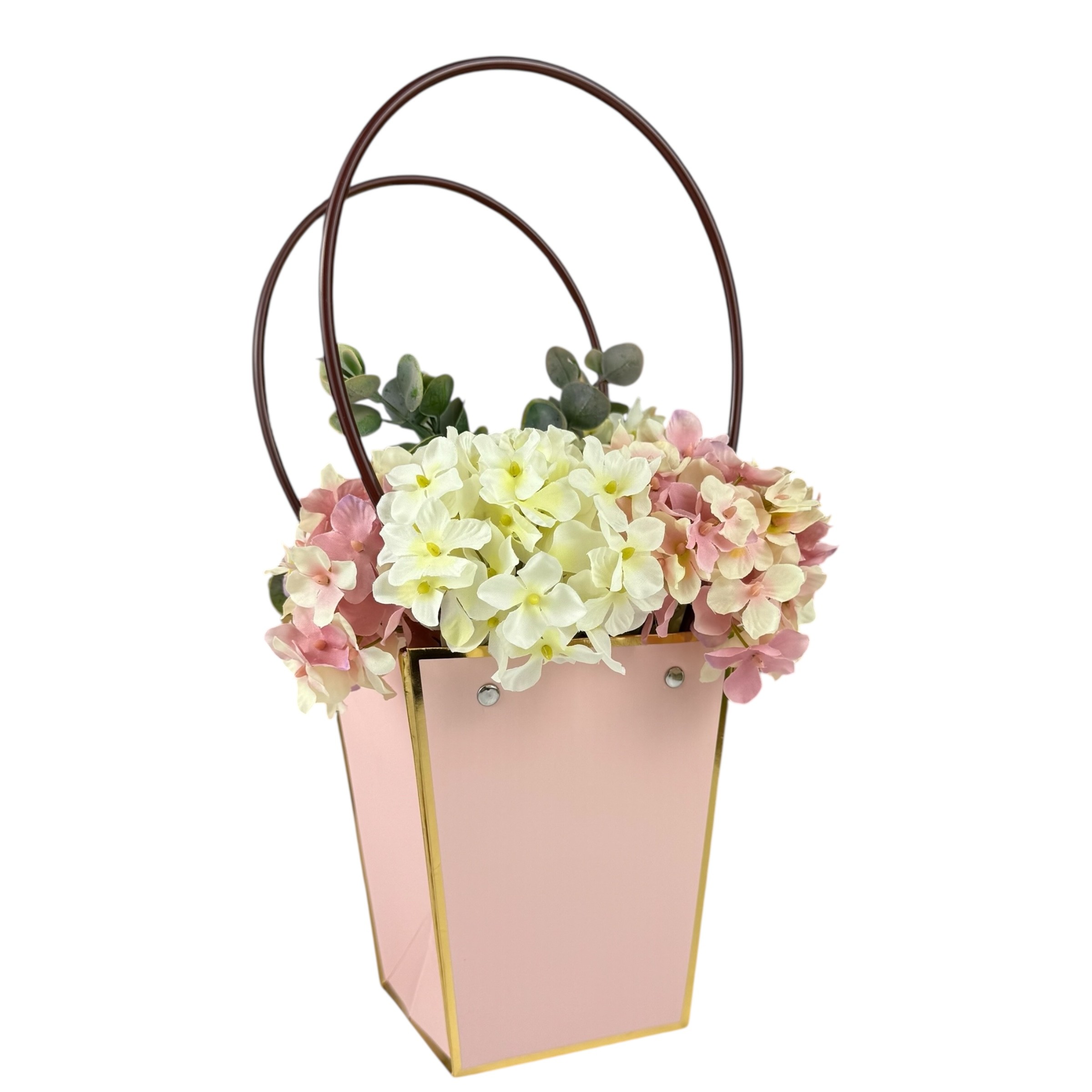 Set of 4 cool pink trapezoid bags photo 2