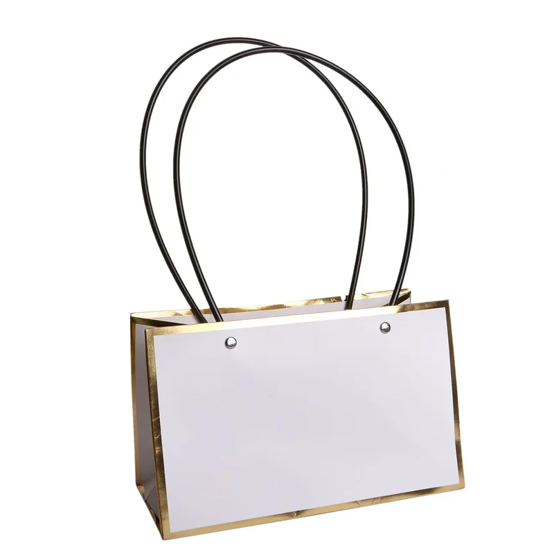 Set 4 genți trapezoidale alba, model wide