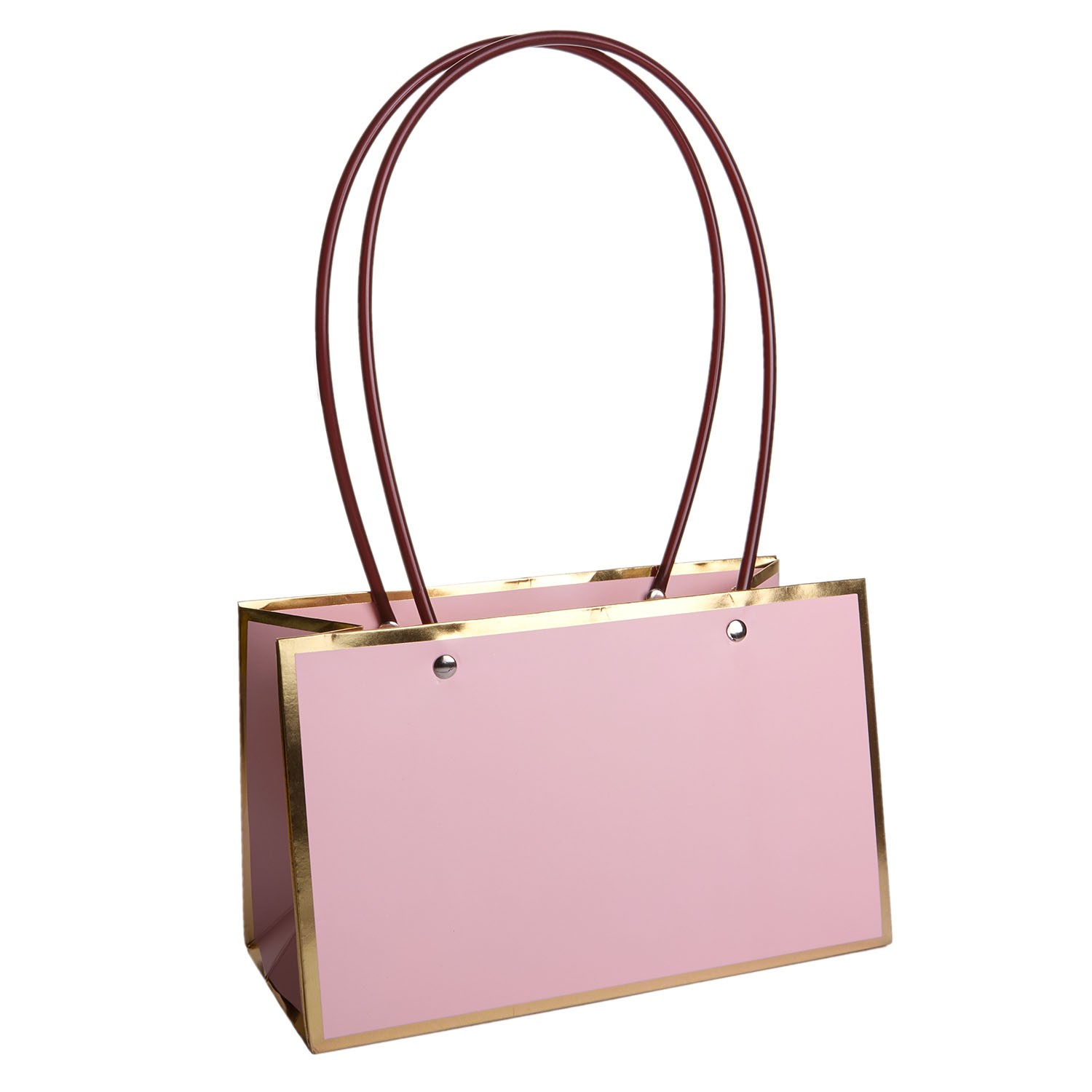 Set of 4 pink trapezoid bags, wide model