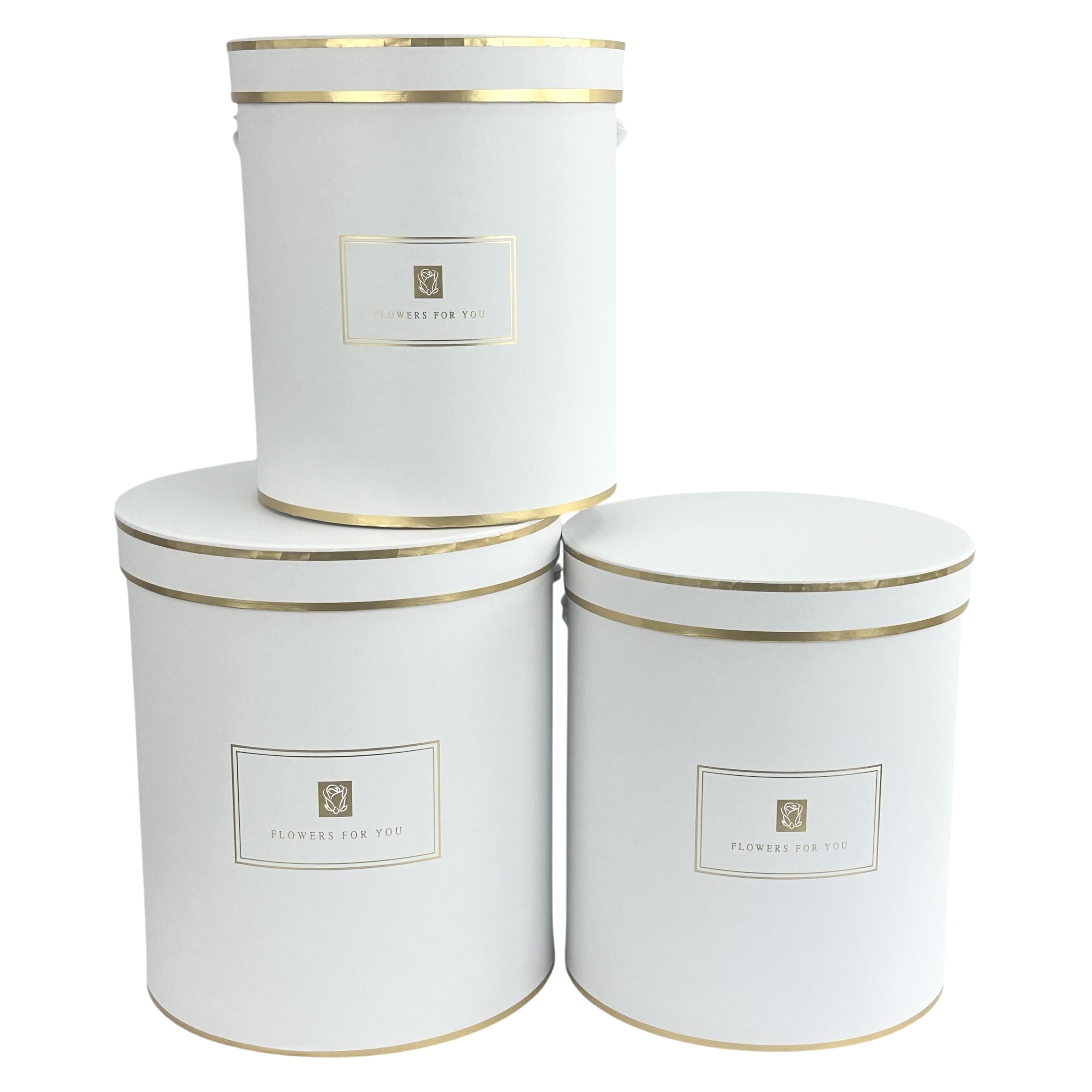 Комплект от 3 бели кръгли кутии "Chic" photo 4