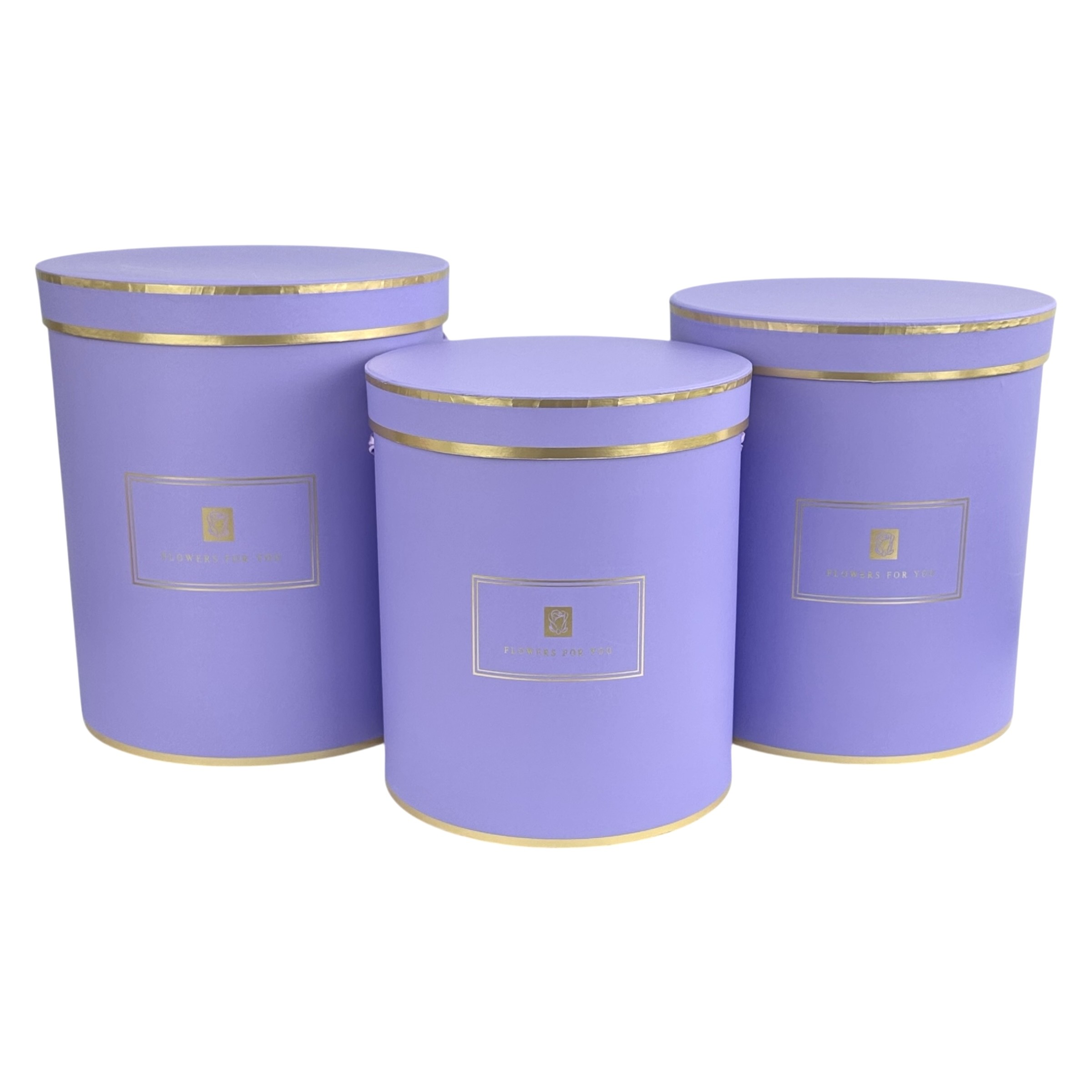 Комплект 3 кутии лилава ротонда "Шик" photo 3