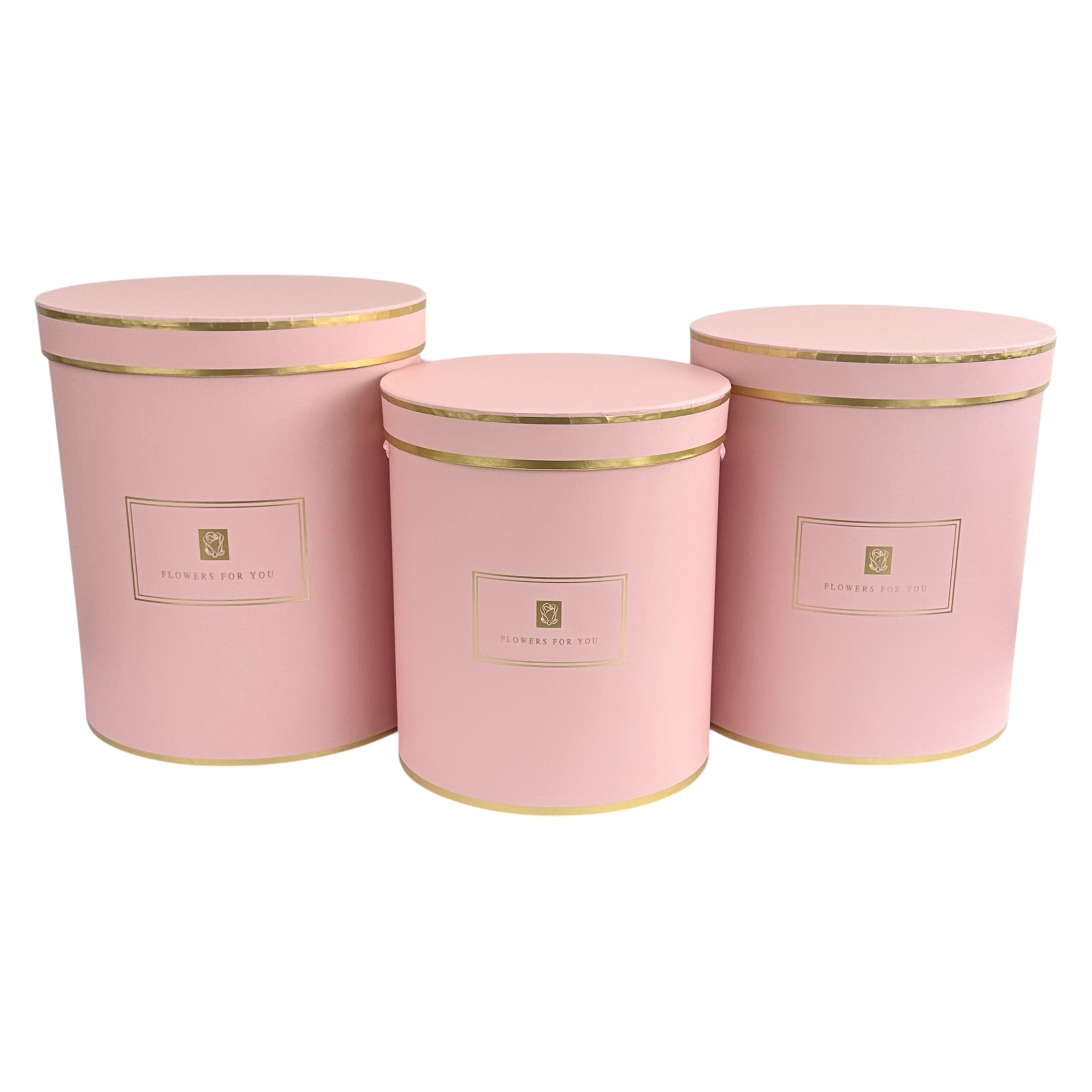 Комплект от 3 розови кръгли кутии "Chic" photo 3