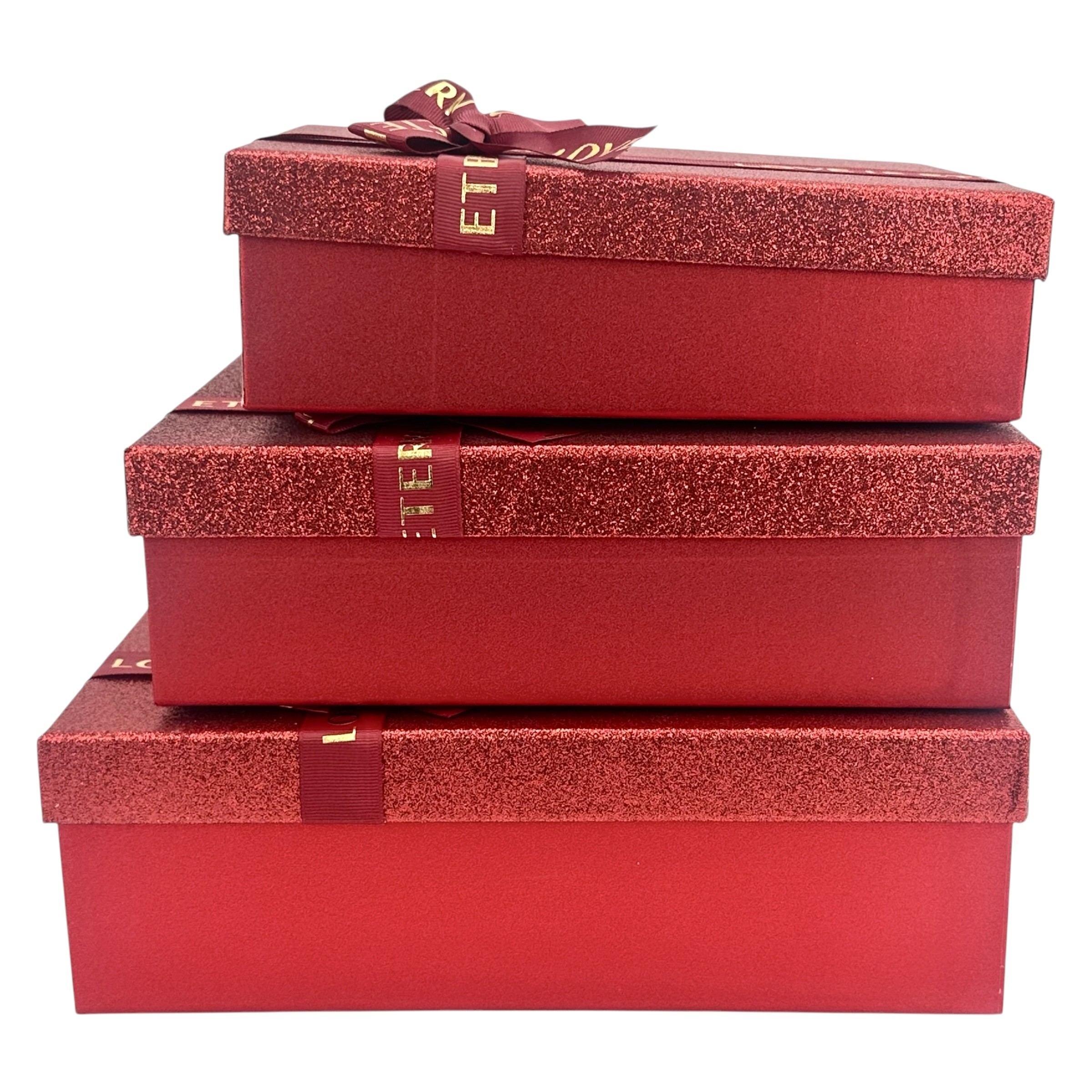 Правоъгълен комплект правоъгълни кутии от 3 части, червен "Cuty" photo 6