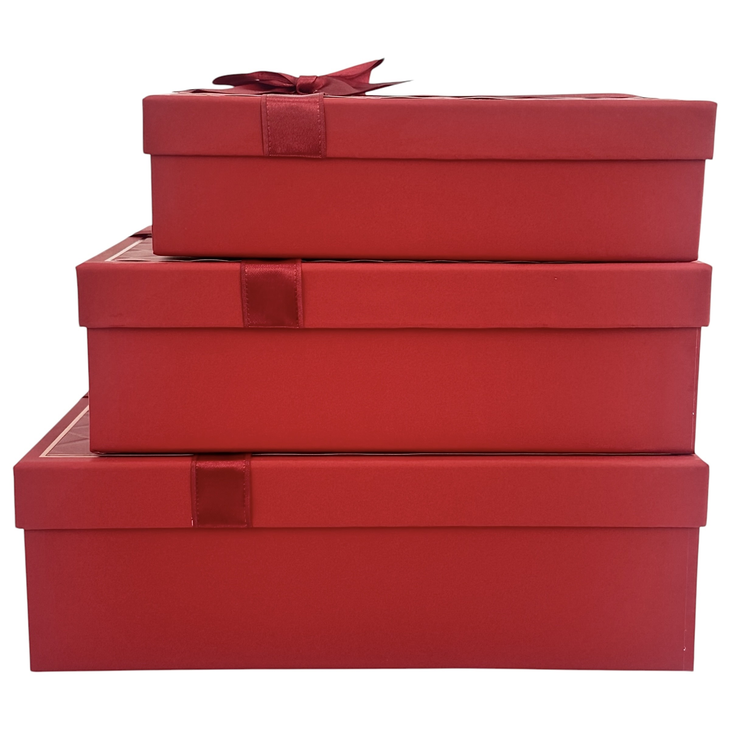 Téglalap alakú 3 darabos téglalap alakú dobozkészlet, piros "Awesome" photo 2