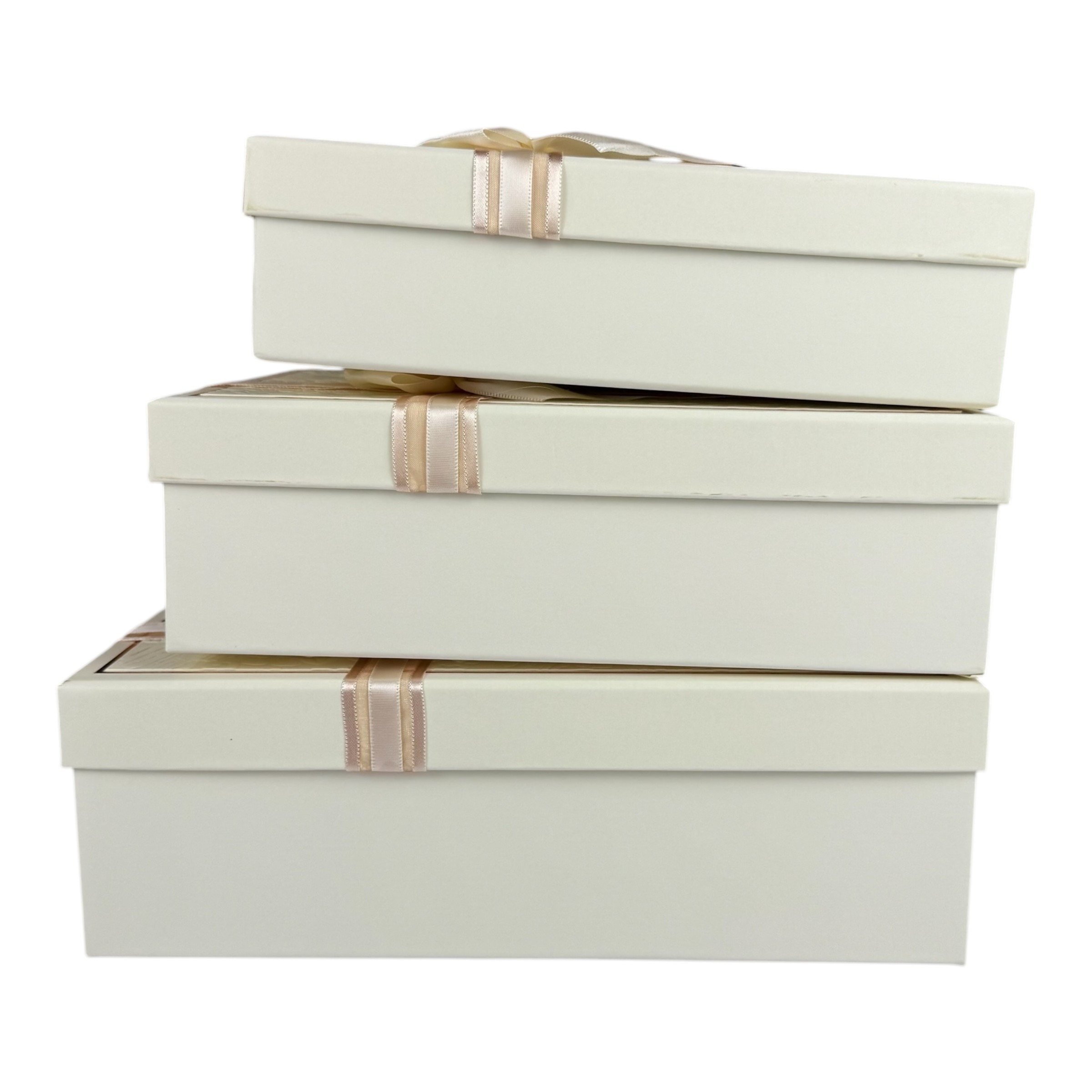 Правоъгълен комплект кутии от 3 части, бял "Prestige" photo 3