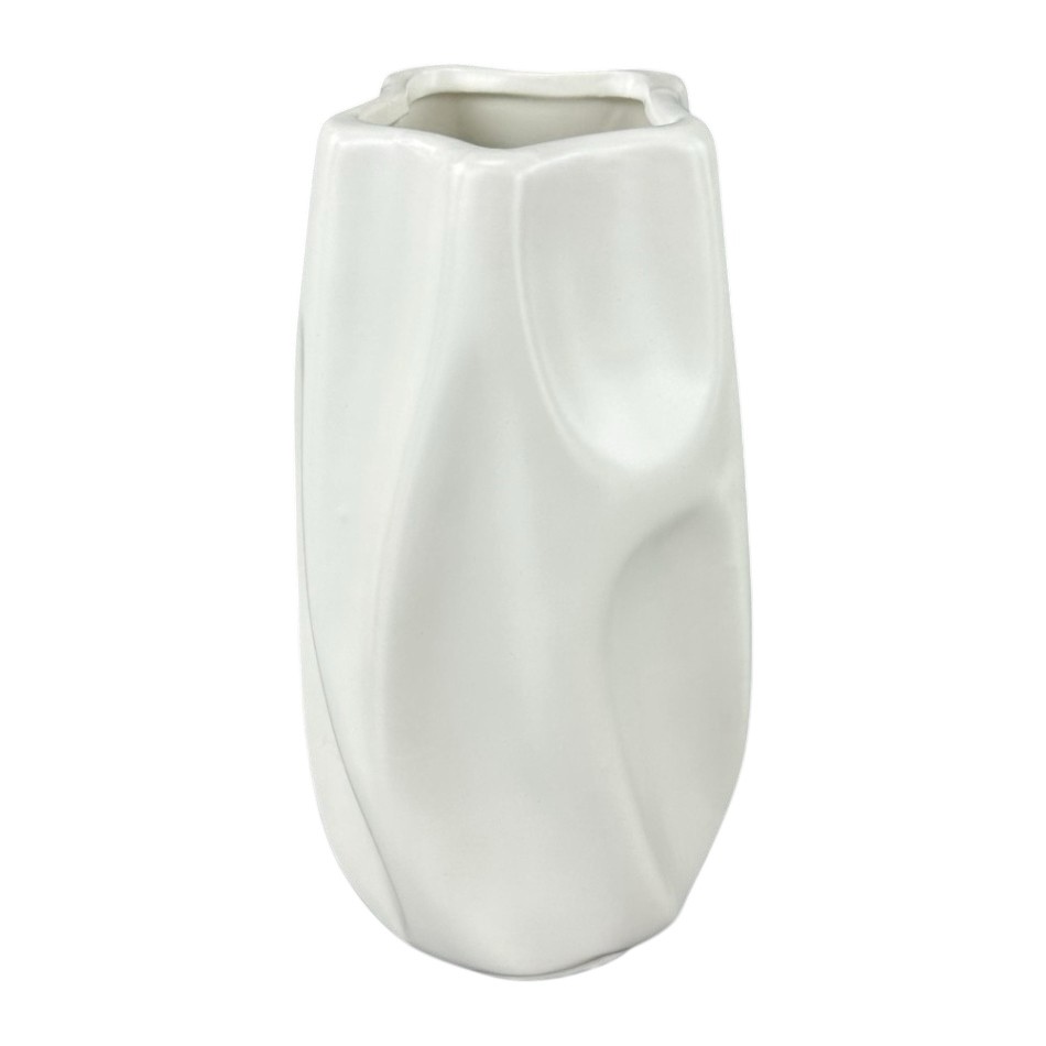 Vaza din ceramica "Waves" alba