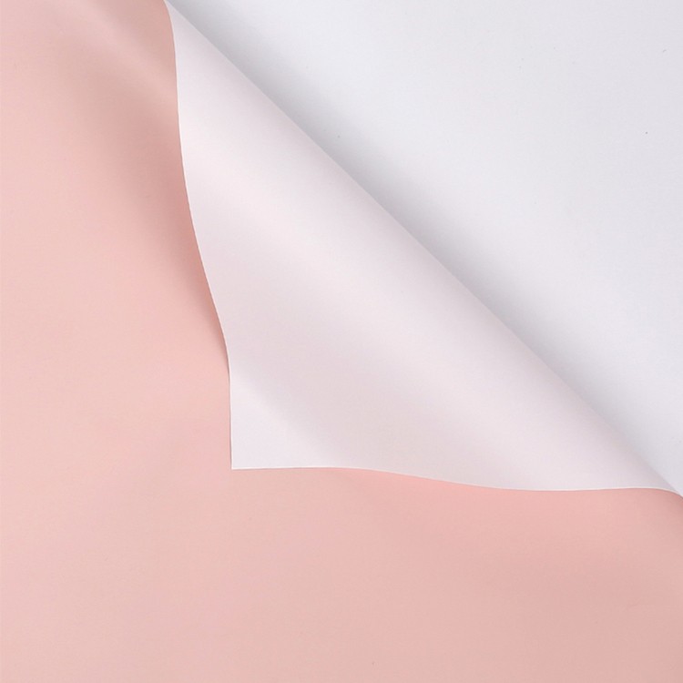 Dwukolorowy celofan, różowy + biały #167