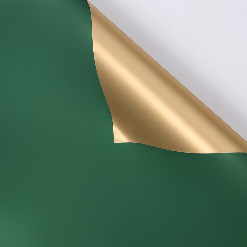 Two-tone "Gold" cellophane, vintage green #096