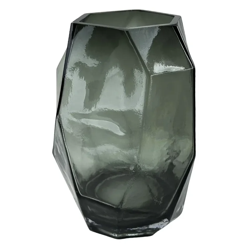 Vaza de sticla "Octa M" gri