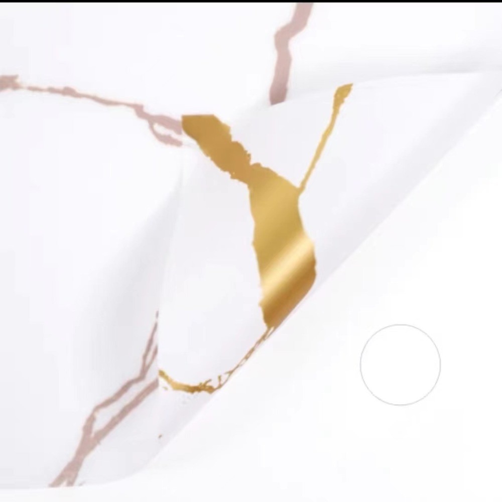White cellophane "Golden marble" #111