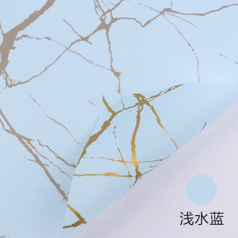 Blue cellophane "Golden marble" #131