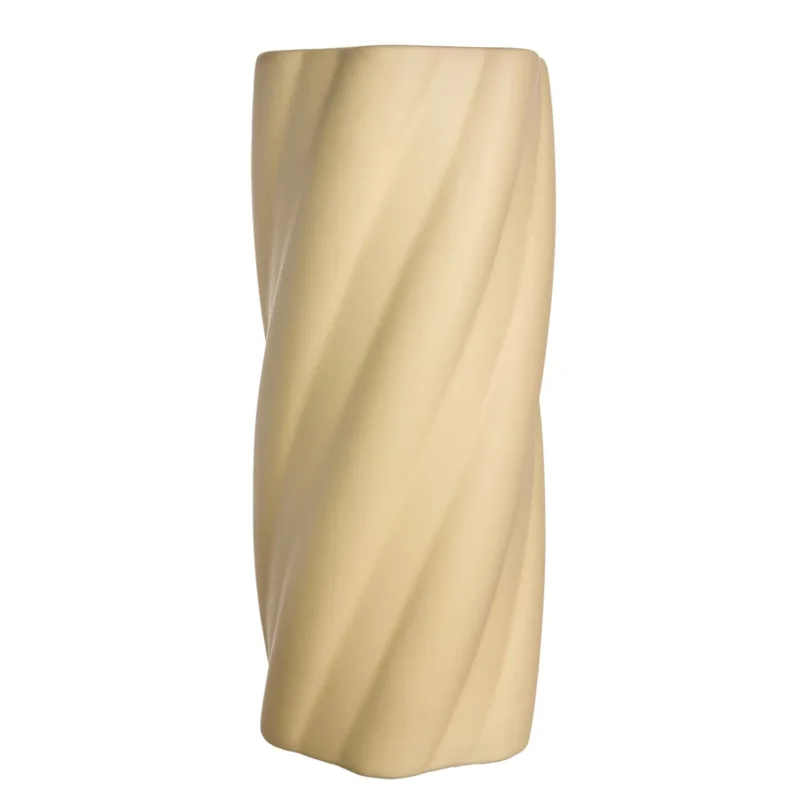 Vaza ceramica "Whirl" crema 27x12