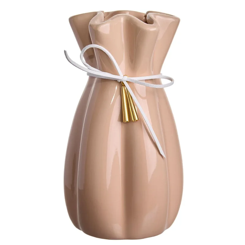 Vaza ceramica "Rosy" roz 20x10