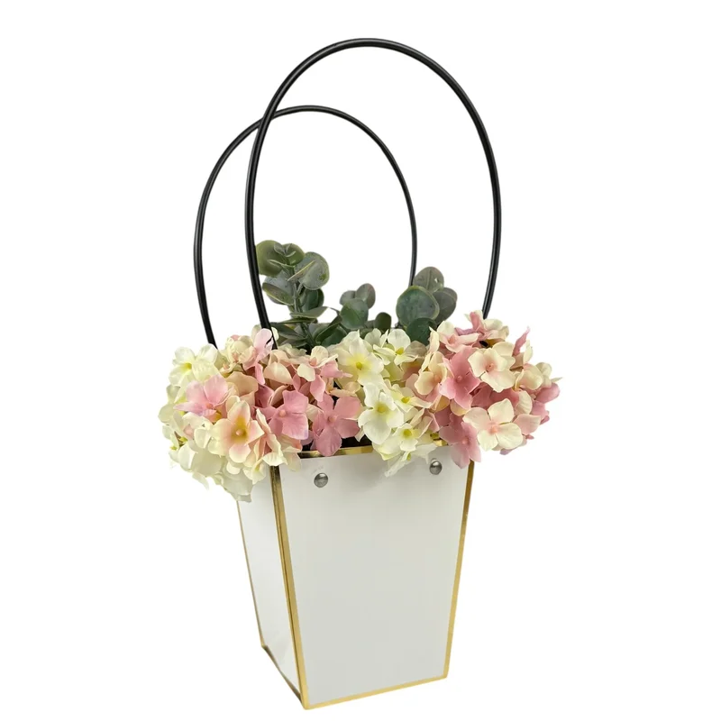 Set 4 genți trapezoidale albe, model cool