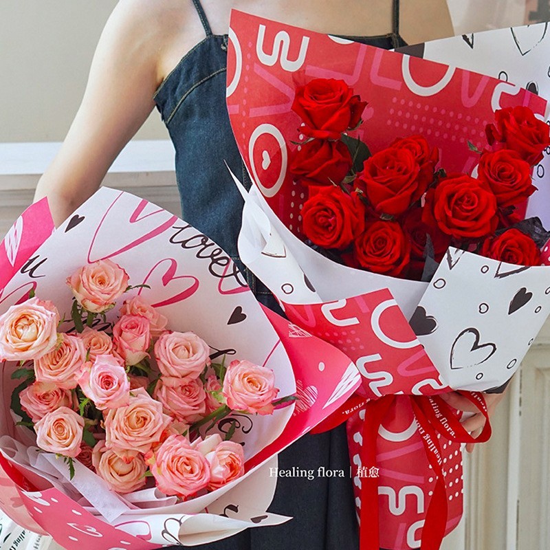 Pink and white cellophane "Love" #03 photo 4