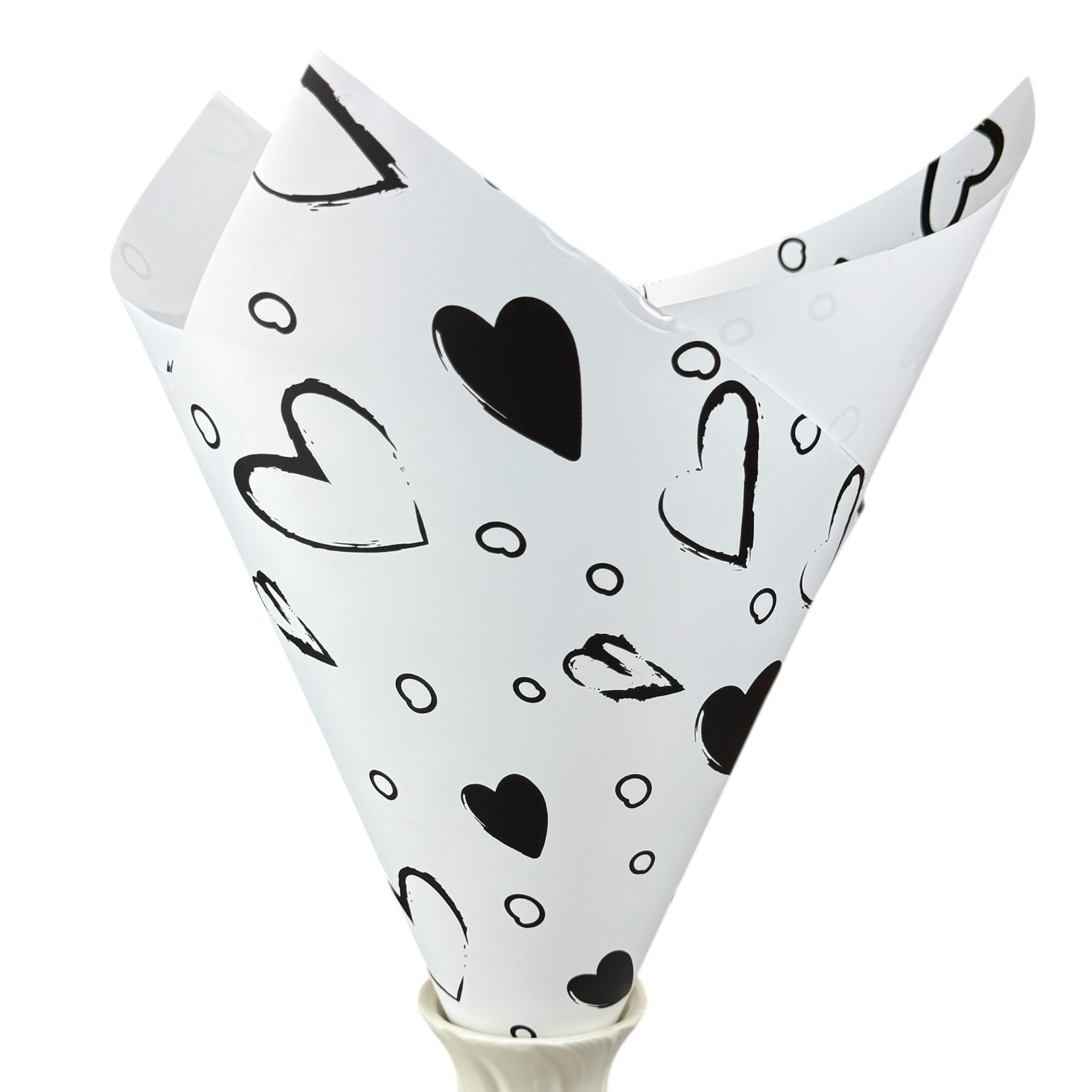 Black and white cellophane "Love" #04