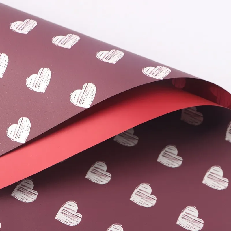 Celofan burgundia "Sharp heart" #04