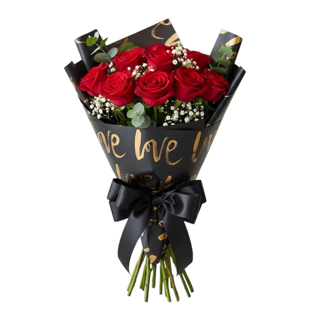 Black cellophane "Love Love" #06