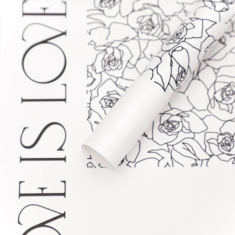 Celofan alb "Love is Love" #08