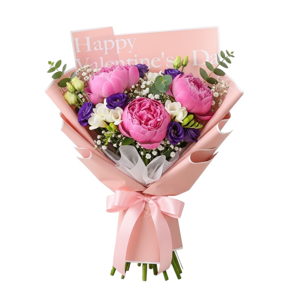 Celofan "Valentines day" roz #02