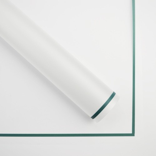 Áttetsző celofán zöld szegéllyel #62