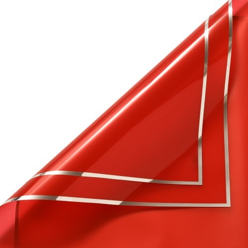 Celofan "Silver edge" #10 rosu