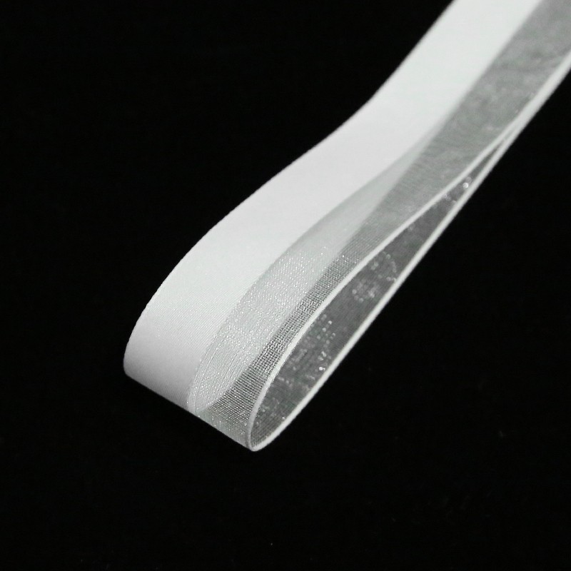 Organza ribbon "Half", Alba, 2,6 cm / 18,28m #111