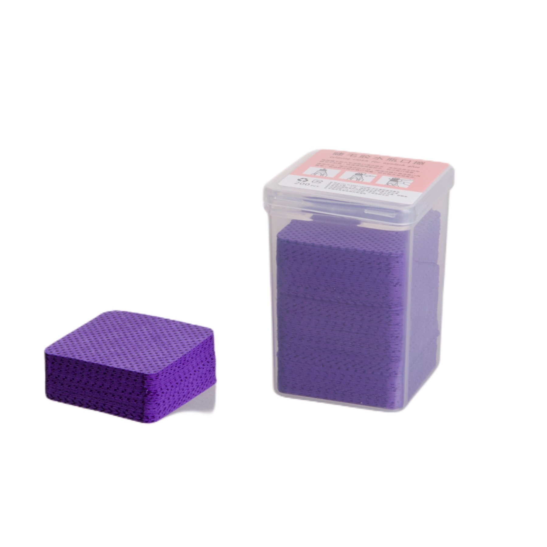 Purple nail wipes