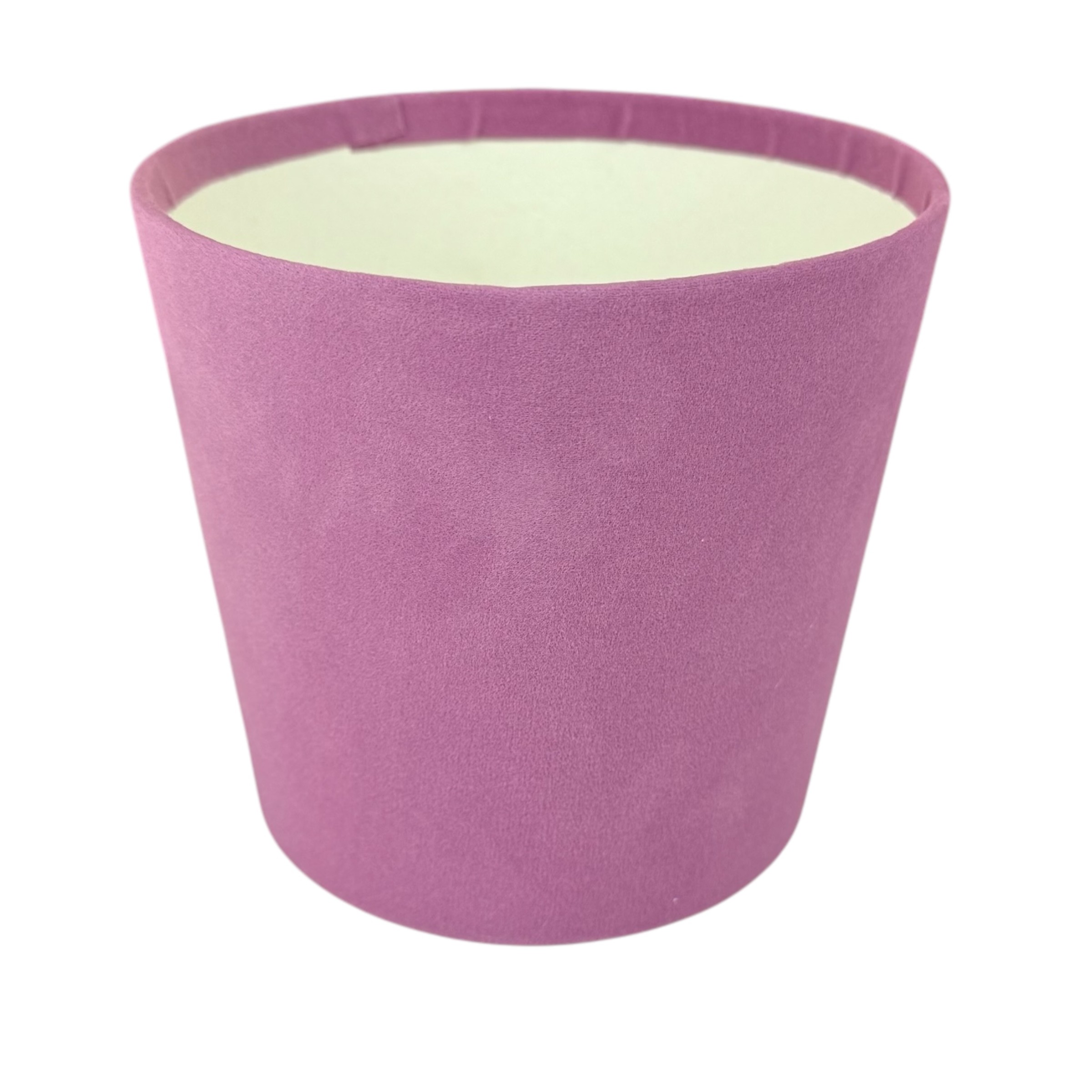 Velvet round flower box, lilac