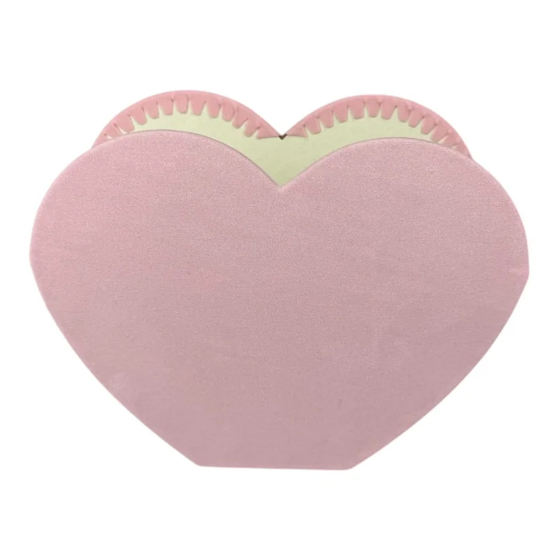 Cutie din catifea "inima", roz