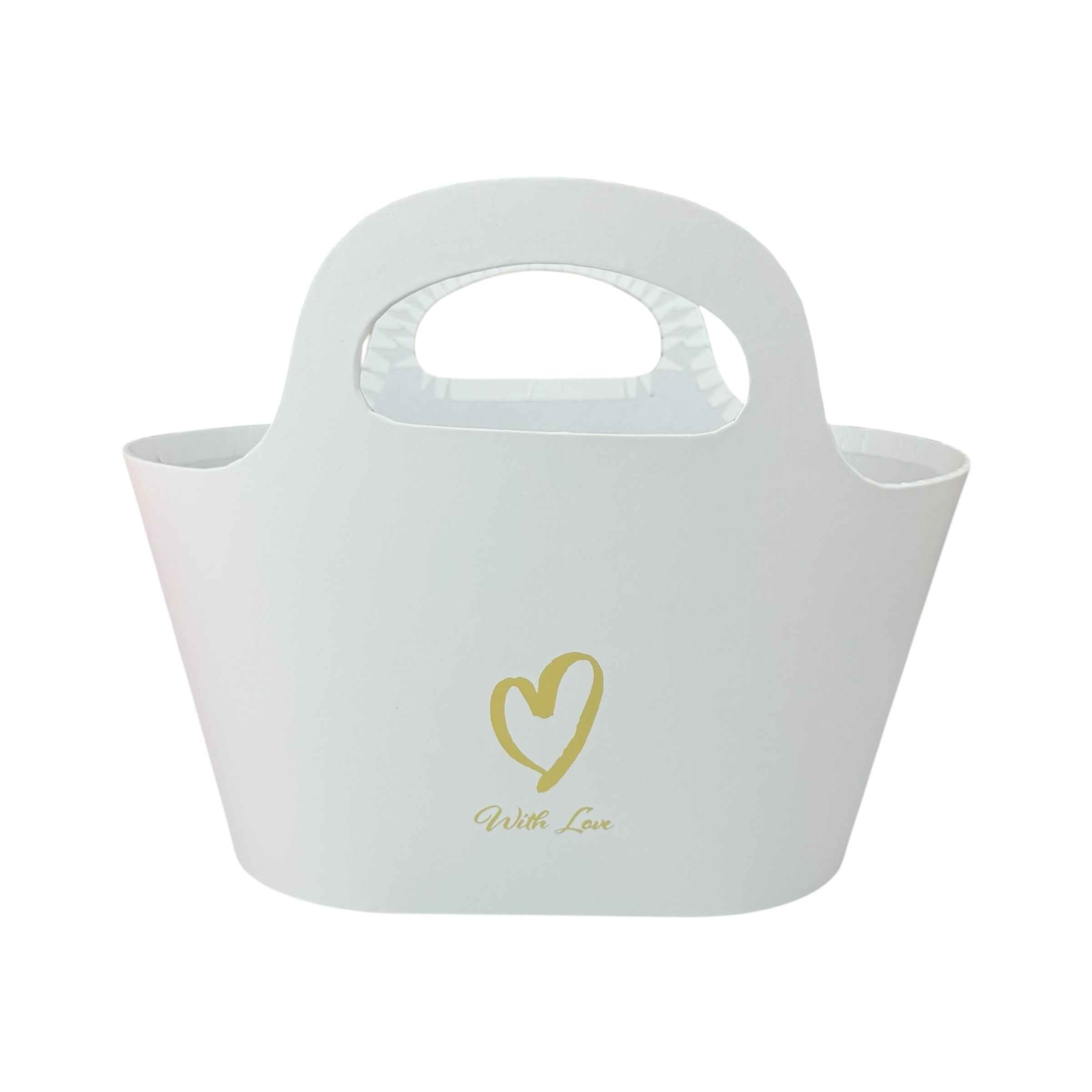 Box of flowers "with love", white