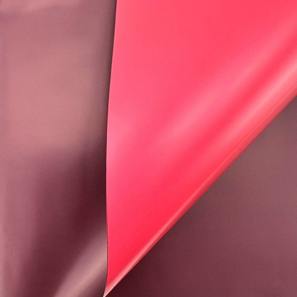 Celofan bicolor cu dungi "Stay happy" rosu visiniu photo 2