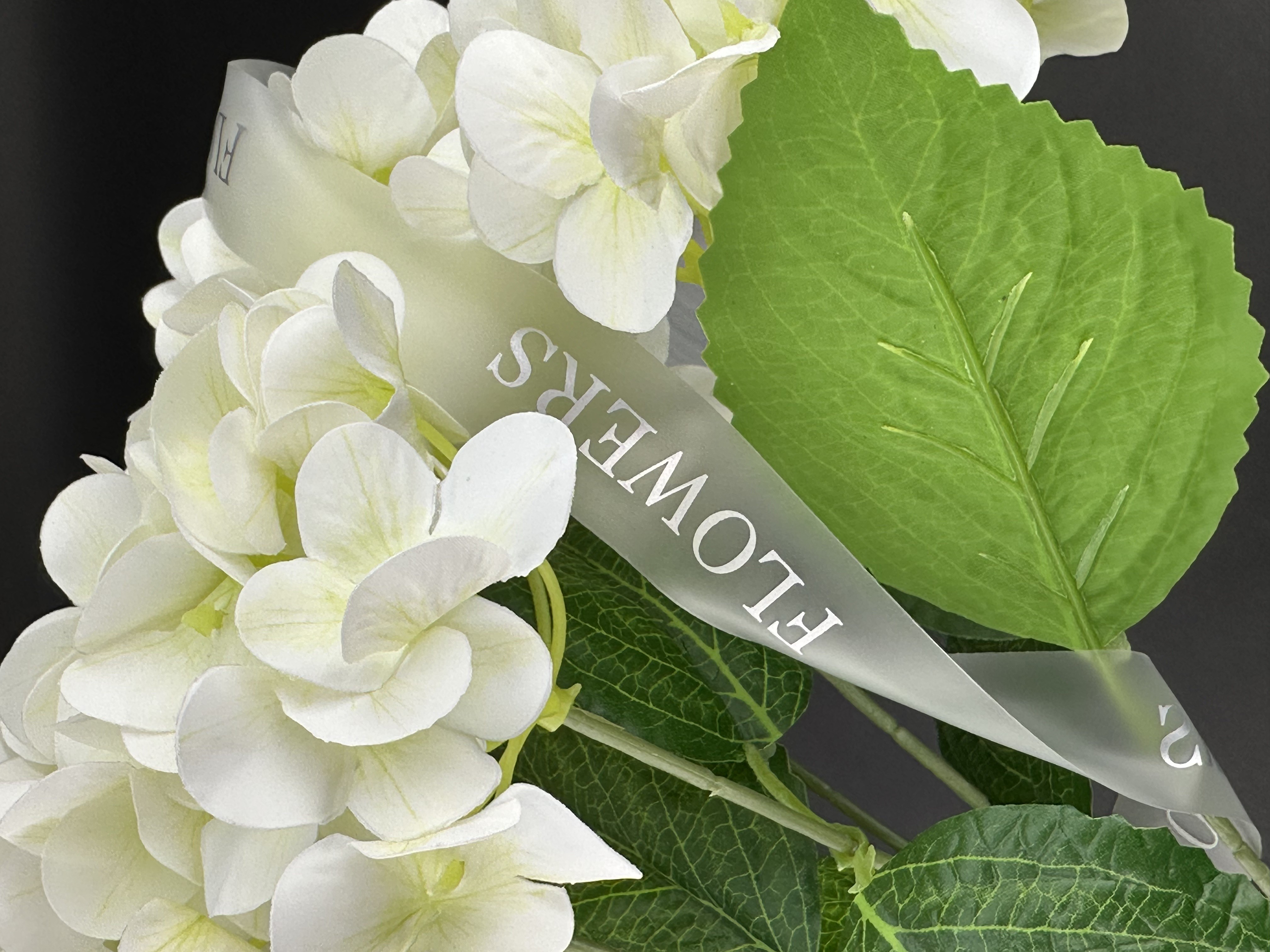 Silicone tape with silver inscription Flowers 2.5 cm by 137.16 m photo 2