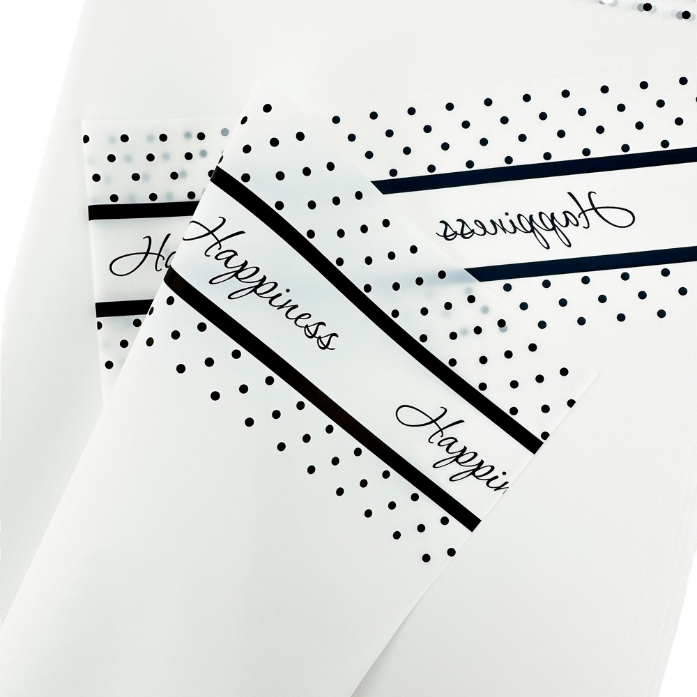 Раиран целофан с черни точки и райета "Dots" photo 2