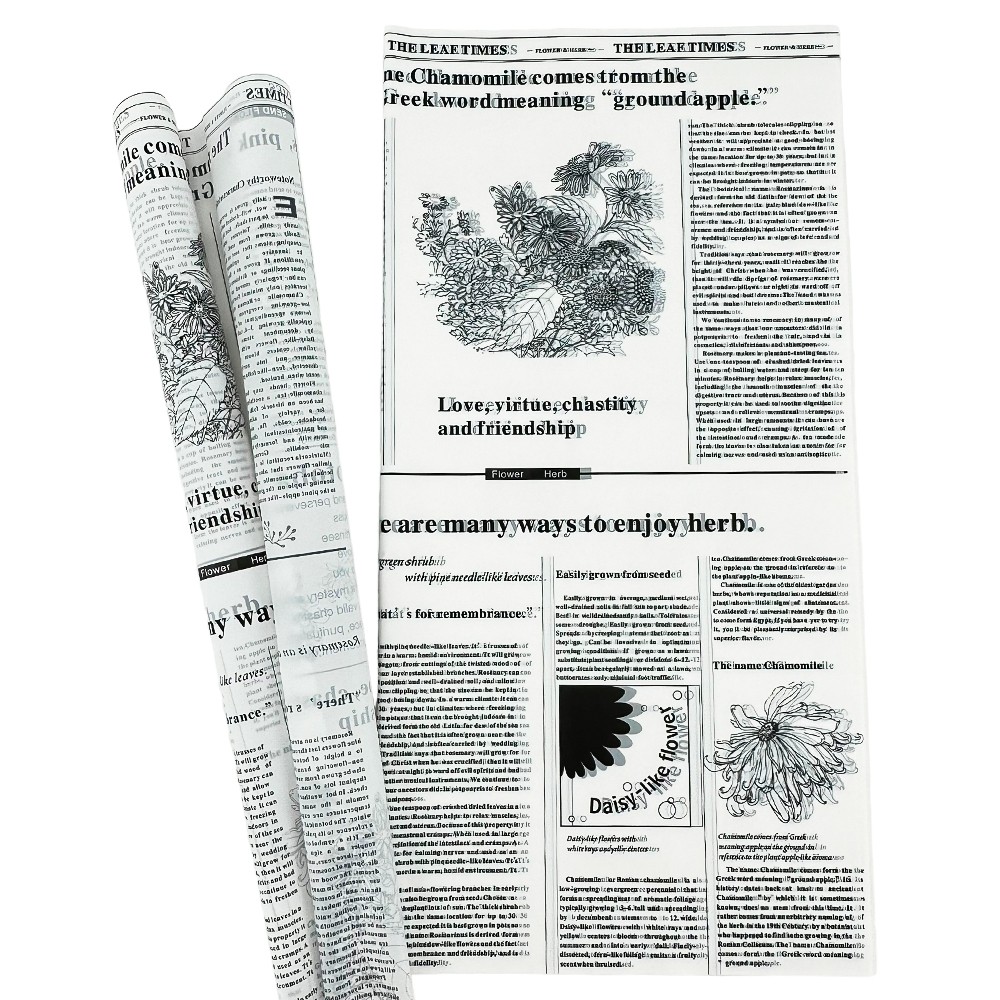 Бял целофан с черен надпис "Newspaper" photo 2