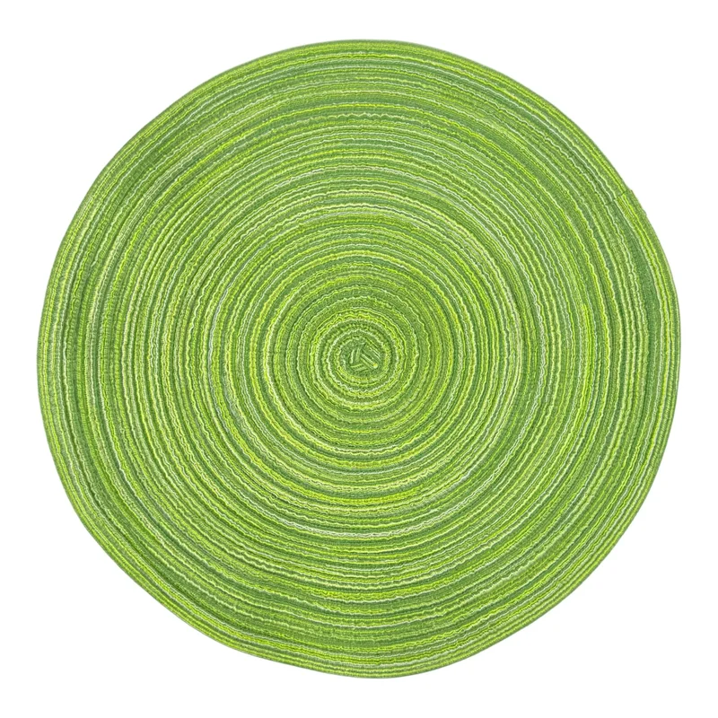 6 db-os tányértartó készlet, PVC, hőszigetelő és csúszásmentes, zöld színű, "Leather" modell