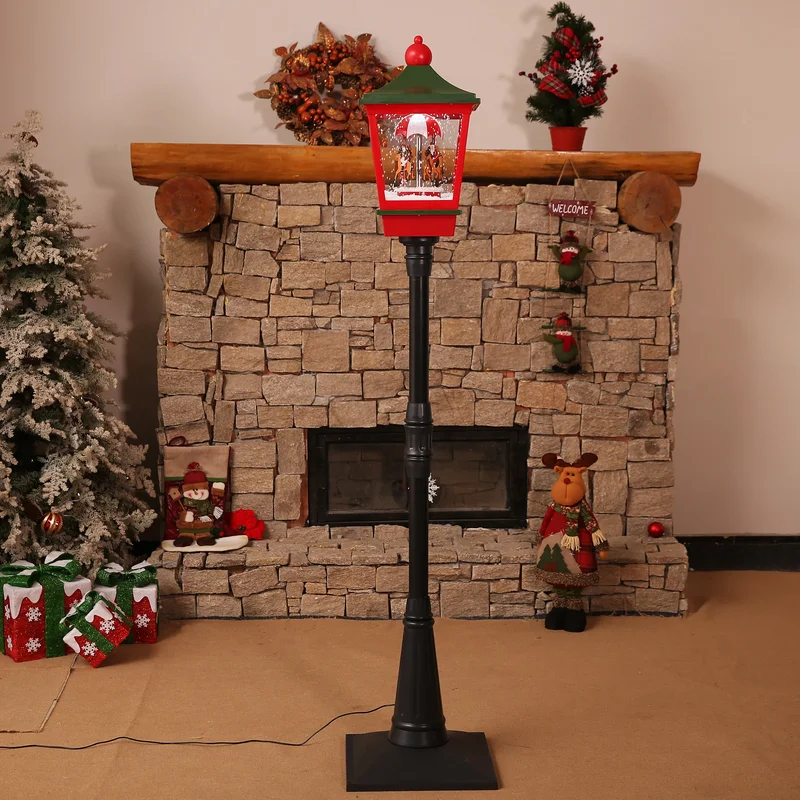 Felinar Magic de Crăciun 184 cm cu Muzică și Zăpadă "Carousel"