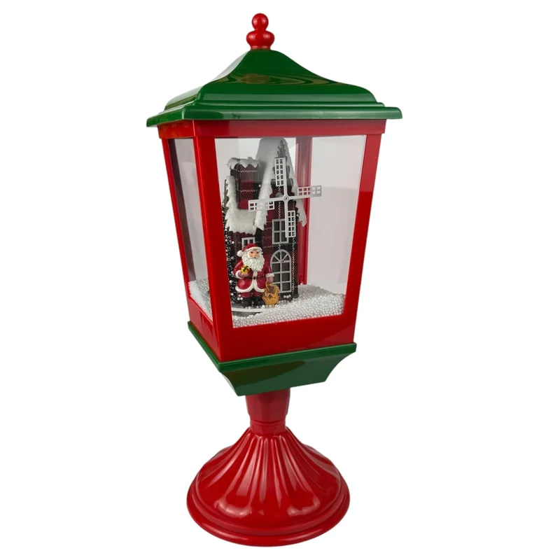 Felinar Magic de Masă cu Zăpadă de Crăciun