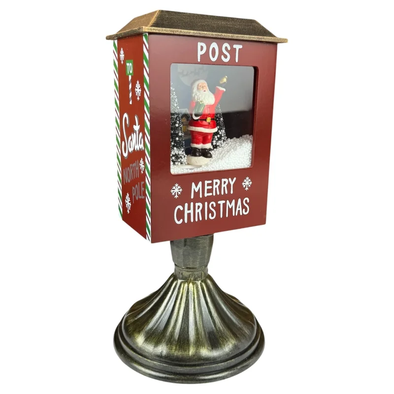 Cutia Poștală Magică de Crăciun cu Moș Crăciun și Zăpadă