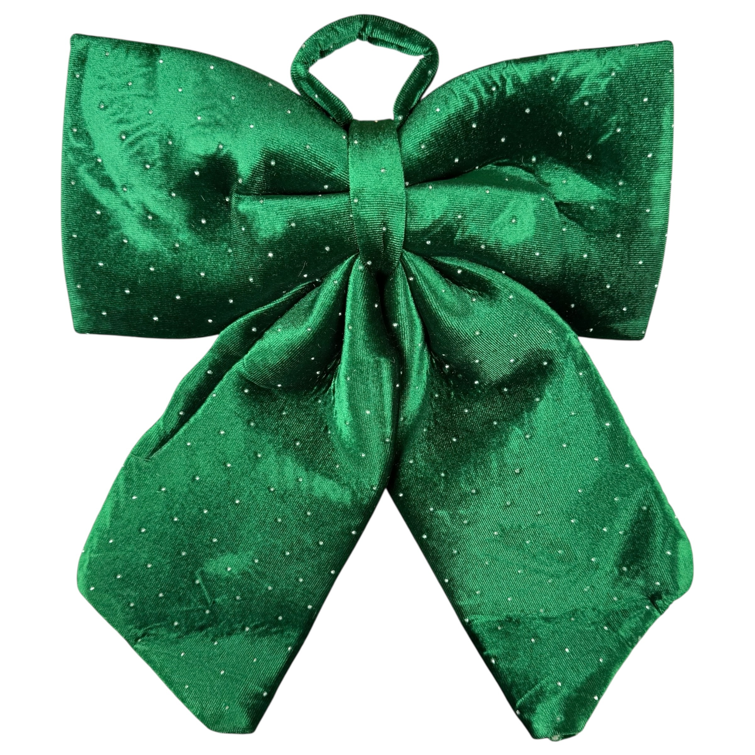 Green velvet Christmas banner