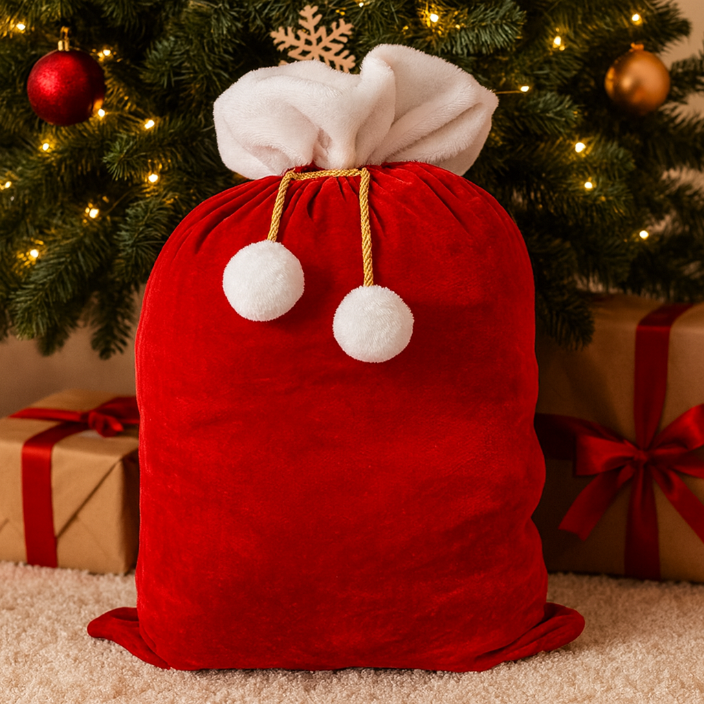 Red gift bag "Santa's Magic" 55x80cm photo 2