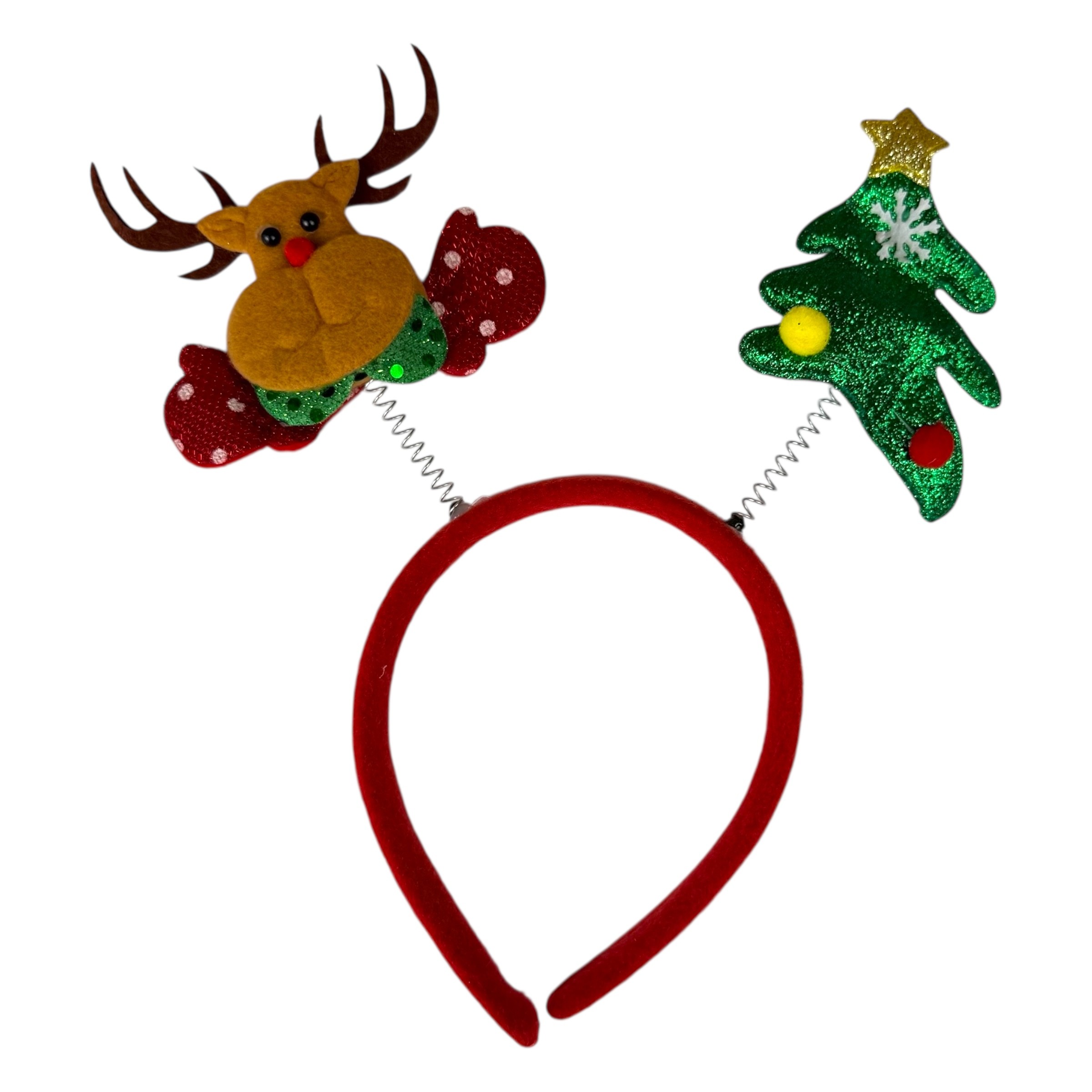 Коледни ленти за глава Jolly Jingle Bells - комплект от 12, микс photo 2