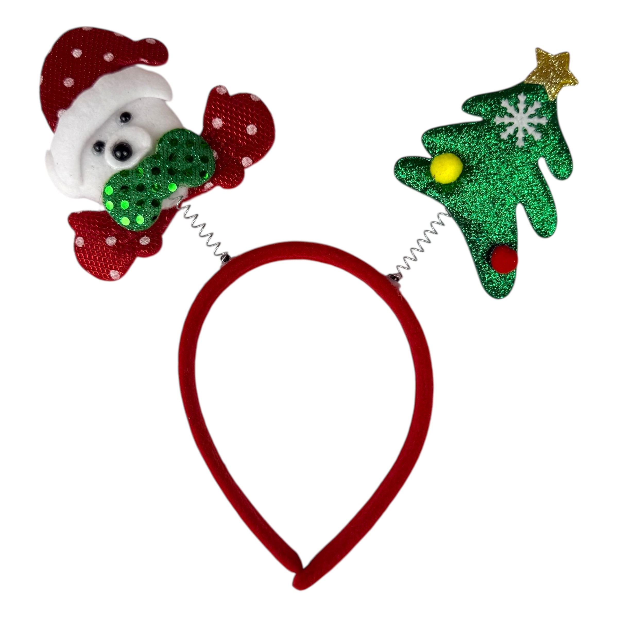 Коледни ленти за глава Jolly Jingle Bells - комплект от 12, микс photo 4