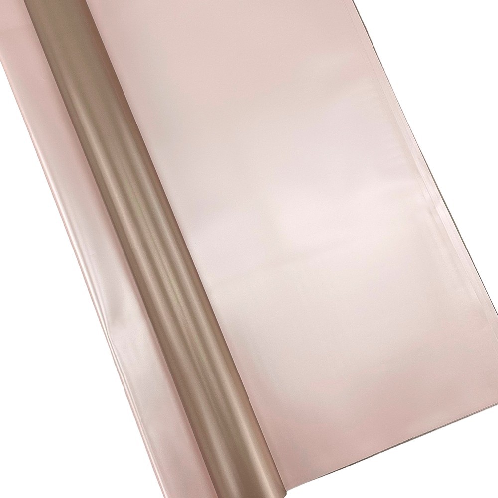 Двуцветен кремаво-бронзов целофан с перла "Double" photo 2